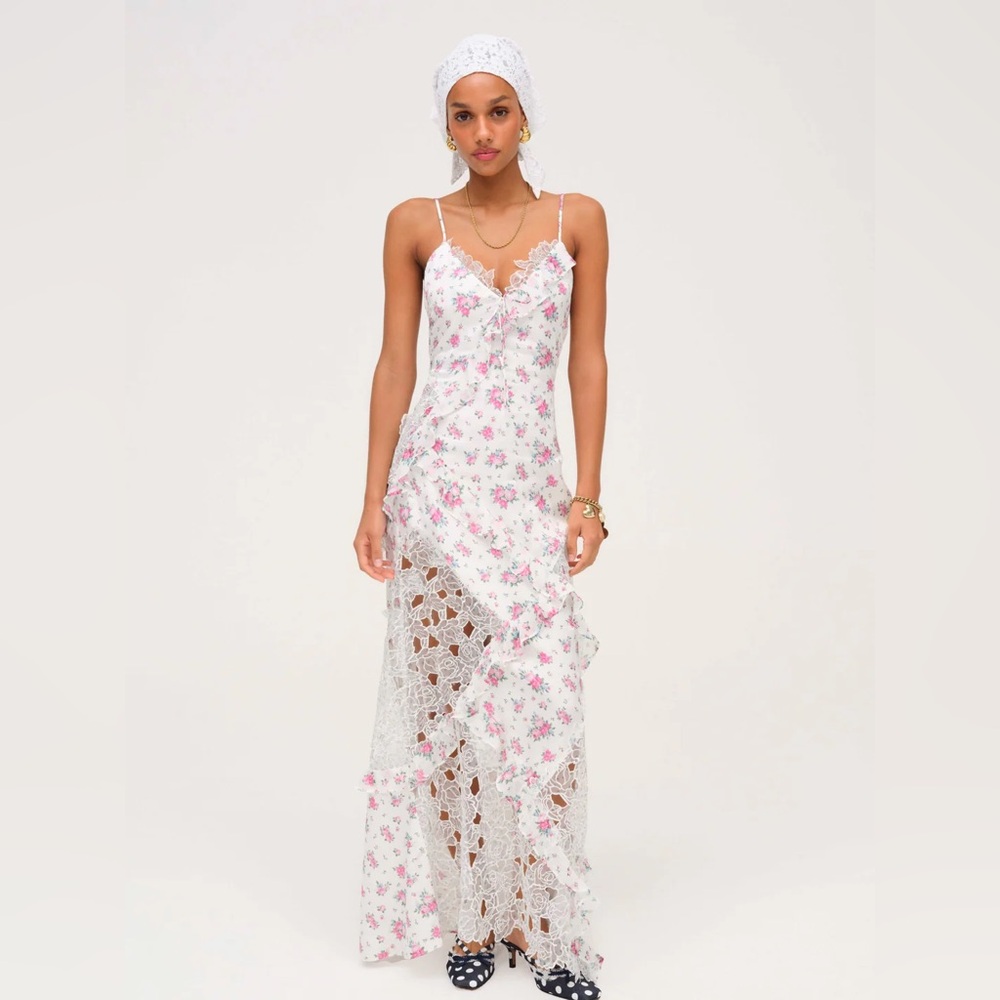 For Love & Lemons Josalyn Maxi Dress size Medium